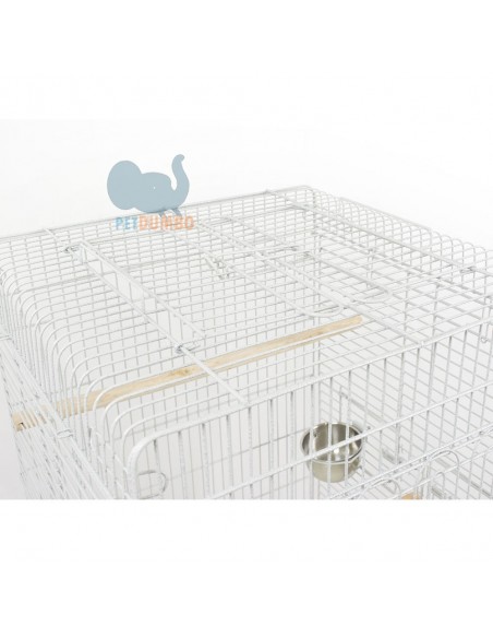 Gabbia per pappagalli bianca