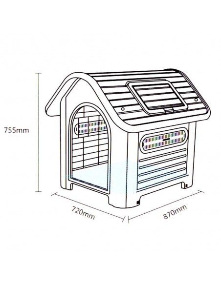 Cuccia per cani in plastica per esterno