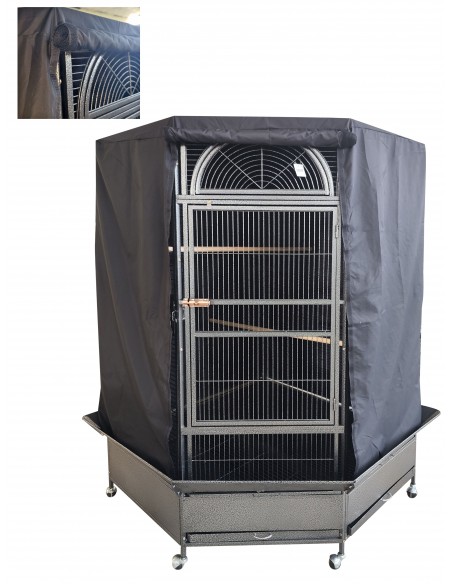 Gabbia pappagalli Corner House con copertura aperta