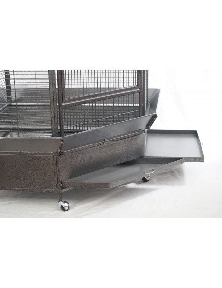 Gabbia pappagalli Corner House-vassoio