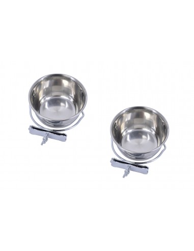 set 2 mangiatoie con fissaggio a vite