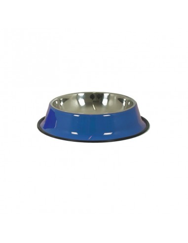 Ciotola acciaio per cani 20 cm blu