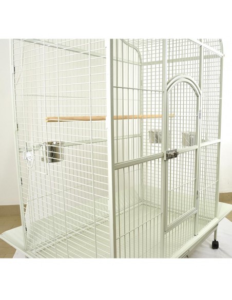 Gabbia pappagalli cenerino bianca